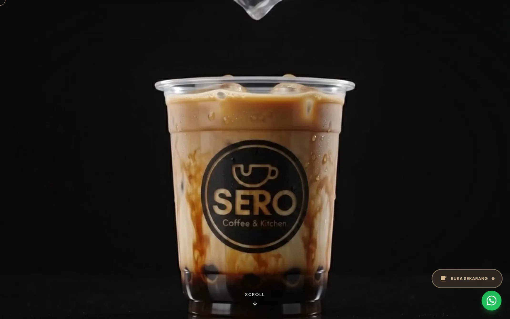 Tampilan situs serocoffee.id